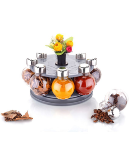 745 Multipurpose Revolving Plastic Spice Rack Set (8 pcs)