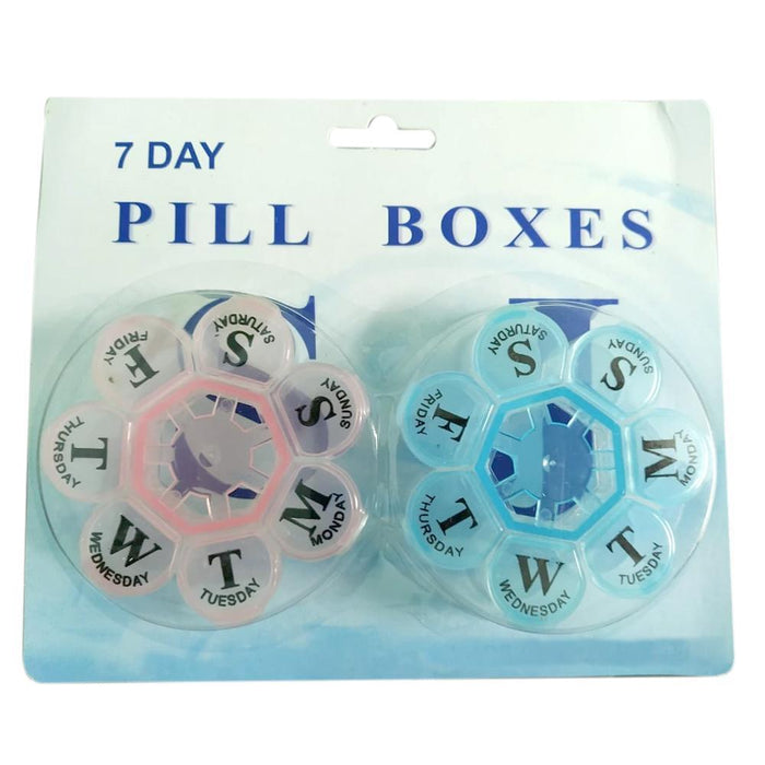 302_7 Day Weekly Mini Pill Medicine Box Holder Storage Container Case Pill Box Splitters Travel Pill Box