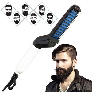 348 Men's Beard and Hair Curling Straightener (Modelling Comb)