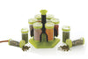 N06 Multipurpose Revolving Plastic Spice Rack, 6 Piece Condiment Set 125 ml Round Shap Spice Rack, Spice Rack Container