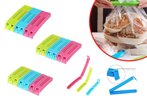 105 Plastic Snack Bag Clip Sealer Set (18 Pcs, Multicolour)