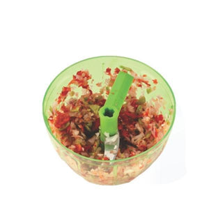 N02 2in1 Handy Mini Chopper Vegetable & Fruit Chopper (1 Chopper) (Red & Grey)