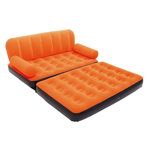 870 -5 in 1 Foldable Inflatable Multi Function Double Air Bed Sofa Chair Couch Lounger Bed Mattress with Air Pump