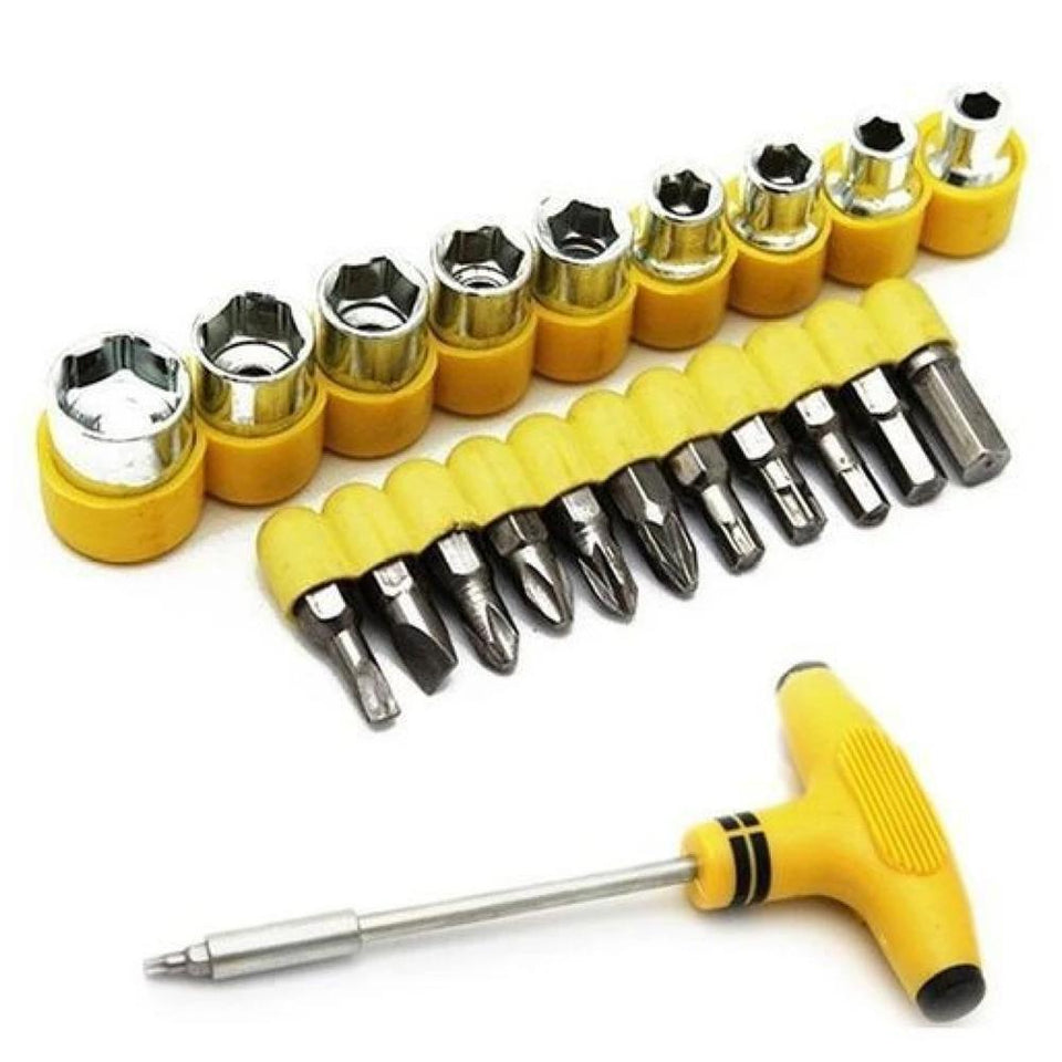 Your Brand Metal Saw Cutter and Tspanner Socket Set (Black, 30-Pieces)