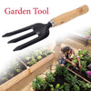 Your Brand Gardening Tools - Reusable Rubber Gloves, Pruners Scissor(Flower Cutter) & Garden Tool Wooden Handle (3pcs-Hand Cultivator, Small Trowel, Garden Fork)