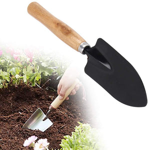 Your Brand Gardening Tools - Flover Cutter & Garden Tool Wooden Handle (3pcs-Hand Cultivator, Small Trowel, Garden Fork)