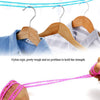 588 Nylon Clothesline, Windproof Anti-Slip Hanger Stop Rope with 2 Hooks (4 Meters)
