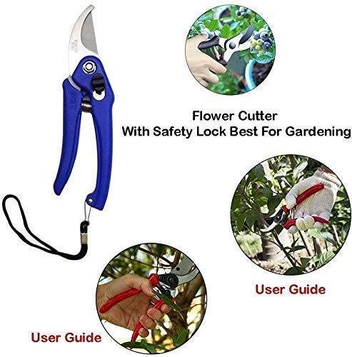 Your Brand Garden 21pc Super Combo-Hand Cultivator(Big 3pc+Small 3pc), Small Trowel (Big 3pc+Small 3pc), Garden Fork(Big 3pc+Small 3pc) , Garden Scissors Pruning Seeds & Reusable Mix Color Glove(2pc)