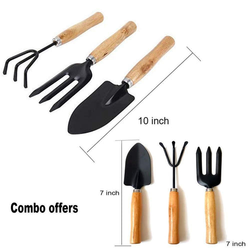 Your Brand Big and Small both sized Hand Cultivator, Small Trowel, Garden Fork (Set of 6)