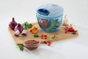 738 Compact & Powerful Hand Held Vegetable Chopper with 2 Blade (650 ml)