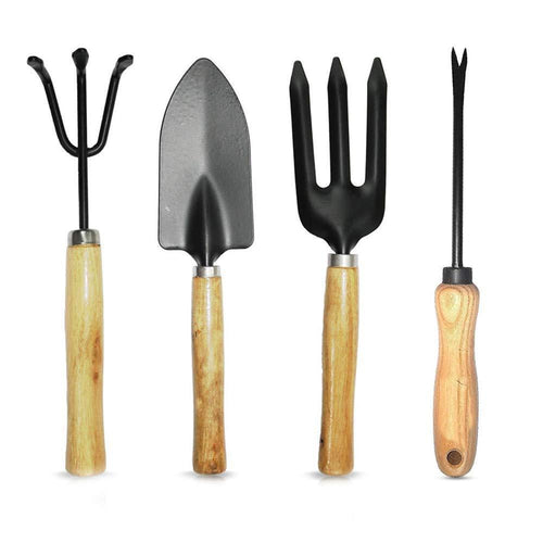 Your Brand Gardening Tools kit Hand Cultivator, Small Trowel, Garden Fork (Set of 4)