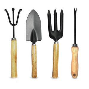 Your Brand Gardening Tools kit Hand Cultivator, Small Trowel, Garden Fork (Set of 4)