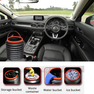 237 -4L Foldable Car Trash Can Storage Organiser