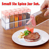 122 Plastic Spice Jars (6 pcs, 14x22x8cm, Multicolour)