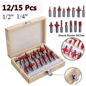 406 -12/15pcs Milling Cutter Router Bit Set