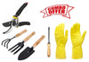 Your Brand Gardening Combos Tool kit - Hand Cultivator, Small Trowel, Garden Fork, Hand Weeder Straight and Garden Shears Sharp Cutter Pruners Scissor with Gardening Reusable Gloves