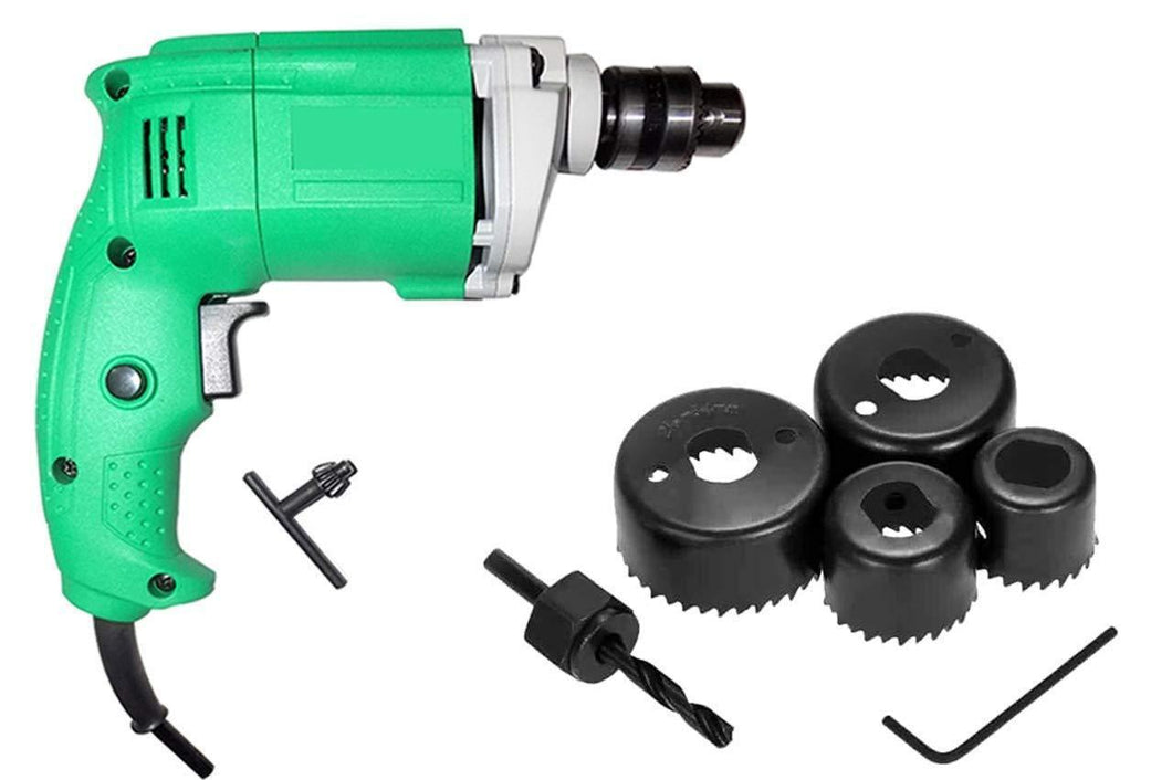 Your Brand Professional Power Tools Electric Drill Machine 10 mm Drill Bit Cutting Round Circular Cutter 6Pc Hole Saw Set (Multicolour)