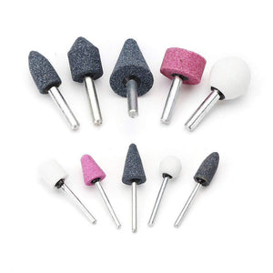 409 -10pcs 3mm/6mm Dia Shank Mounted Stone (Rotary Tools)