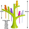 Your Brand Fancy Bird Table Fork with Stand for Eating Fruits - Pack of 6