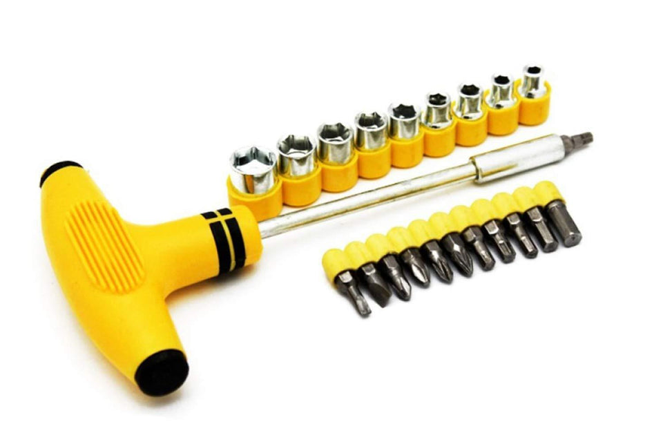 Your Brand Metal Saw Cutter and Tspanner Socket Set (Black, 30-Pieces)