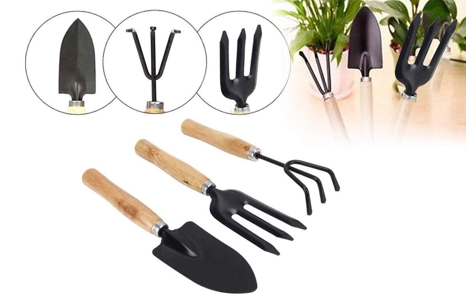 Your Brand Big and Small both sized Hand Cultivator, Small Trowel, Garden Fork (Set of 6)