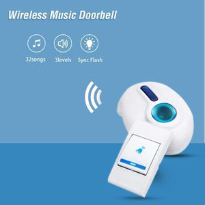 258 Musical Sound Cordless Round Doorbell, 32 Melody