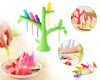 Your Brand Fancy Bird Table Fork with Stand for Eating Fruits - Pack of 6