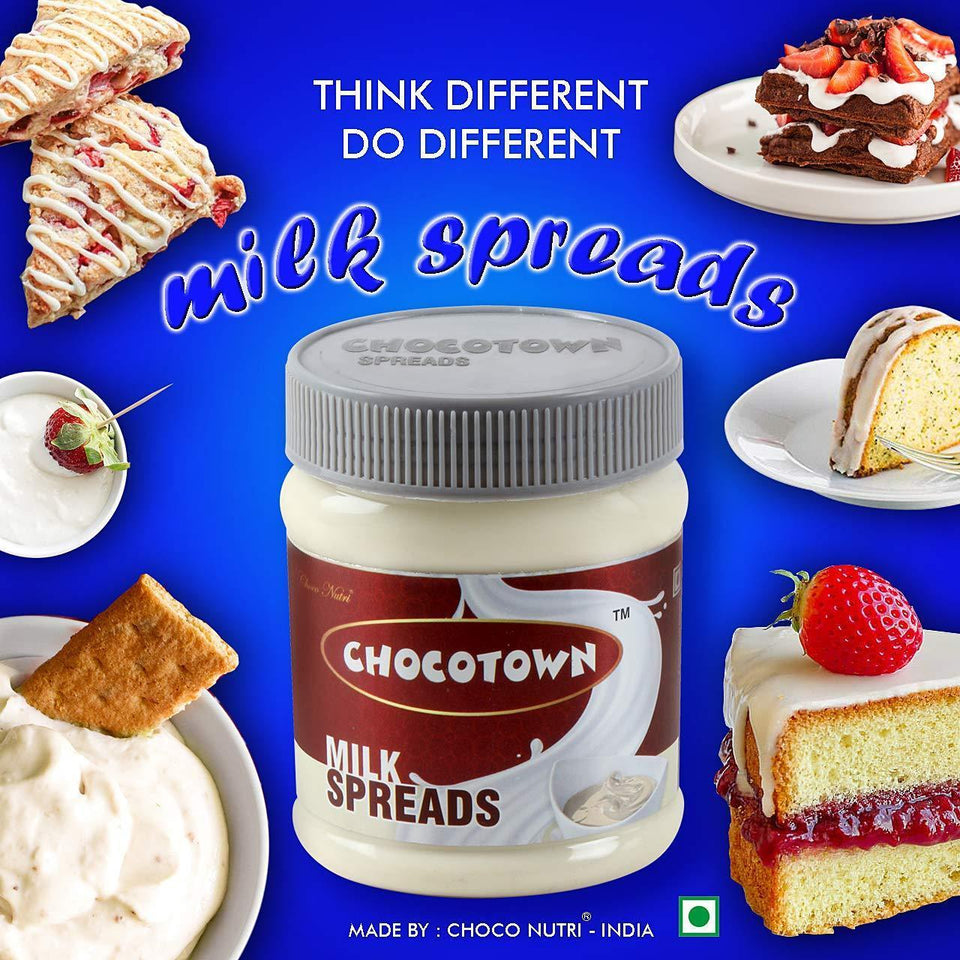 Chocotown Chocolate Spreads - Cocoa Spreads, Milk Spreads & Strawberry Spreads- 350 gm