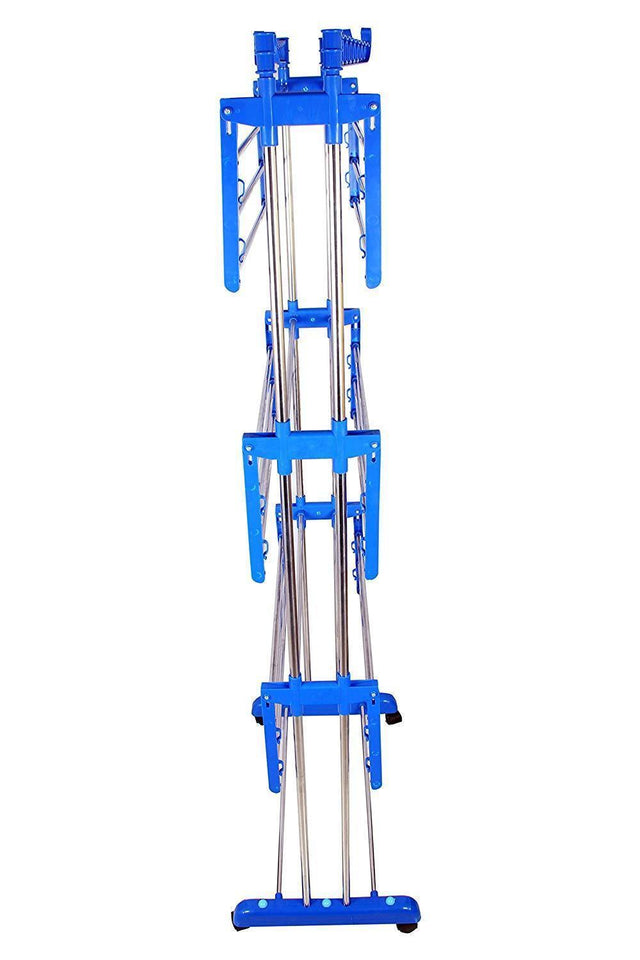 733 Stainless Steel Double Pole 3 Layer Cloth Drying Stand