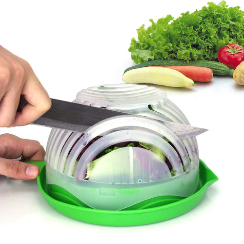 743 Salad Cutter Bowl Upgraded Easy Salad Maker, Fast Fruit Vegetable Salad Chopper Bowl Fresh Salad Slicer