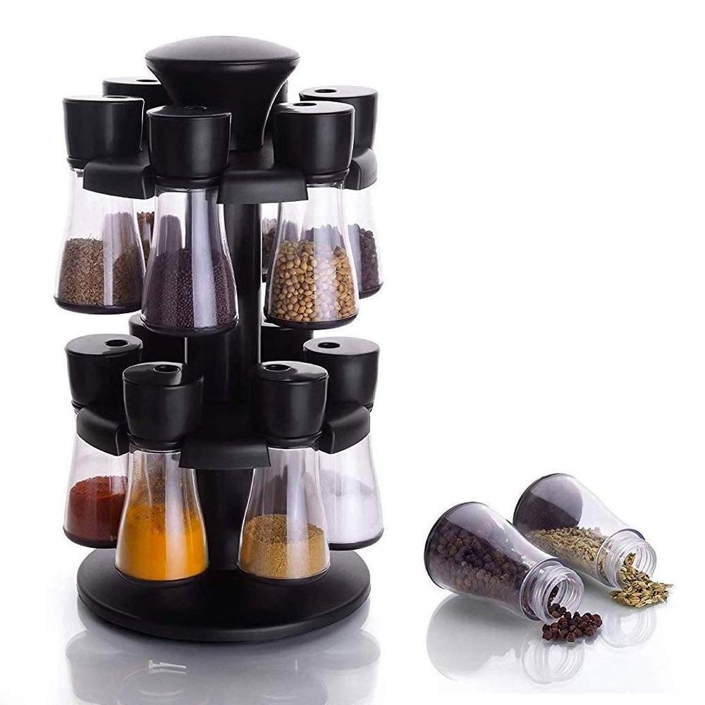 095 Revolving Plastic Spice Rack Masala Organiser (12 Pcs )